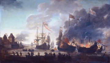 海戦 Painting - ウプノル城の戦い 大